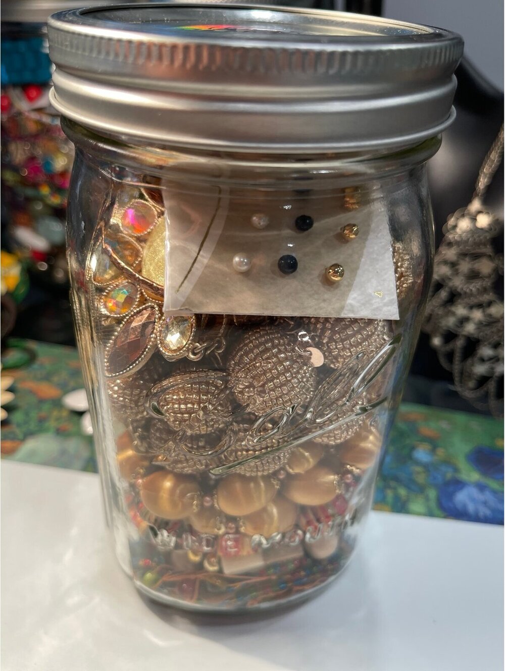 Wearable Quart Mason Mystery Jar Costume Jewelry Lot